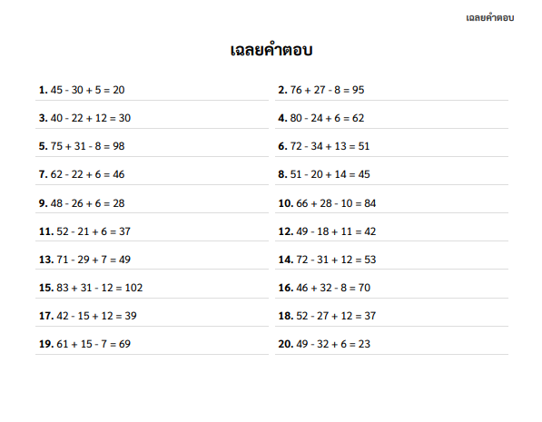สร้างใบงานโจทย์ปัญหาคณิตศาสตร์ได้ไม่จำกัด ใน 1 คลิก